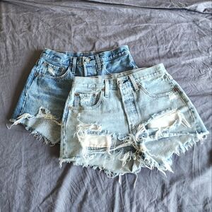 2 PAIRS of Levi's 501® Original High Rise Jean Shorts